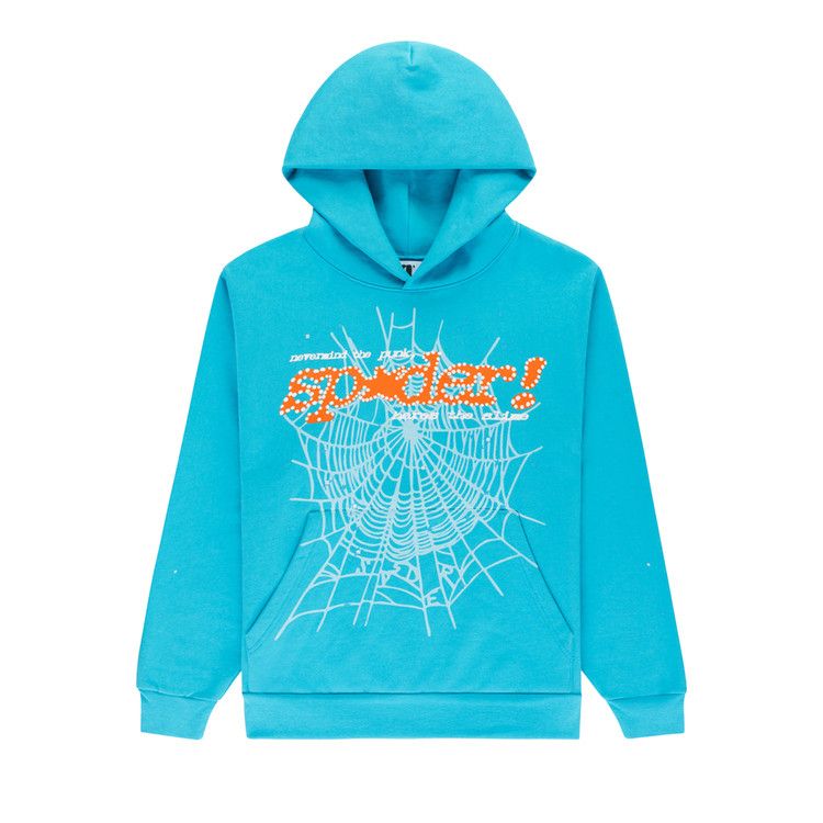 Худи Sp5der Punk V2 Hoodie, Cyan 
Худи Sp5der Punk V2 Hoodie, Cyan