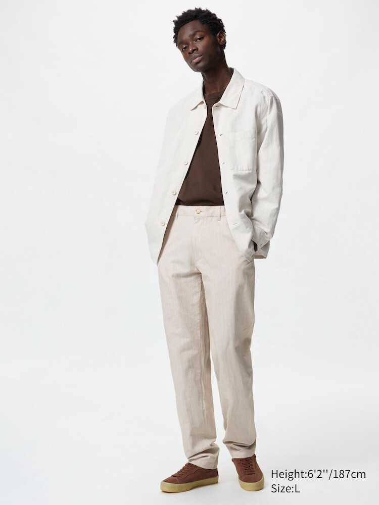 Свободные брюки из льняной смеси полосатые, длинные Uniqlo, цвет 31 бежевый
Свободные брюки из льняной смеси полосатые, длинные Uniqlo, цвет 31 бежевый