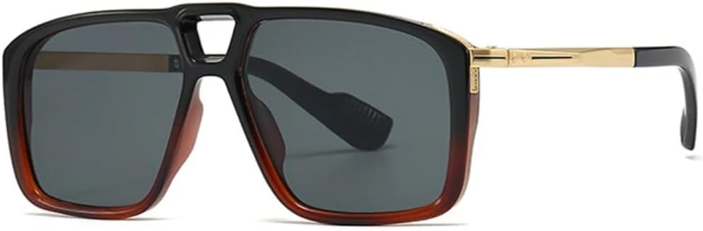 Мужские солнцезащитные очки в стиле ретро с двойной перемычкой, защита от УФ-излучения UV400, модные женские солнцезащитные очки с заклепками и градиентным переходом цвета SZVVBKK, Black Tea Grey
Мужские солнцезащитные очки в стиле ретро с двойной перемычкой, защита от УФ-излучения UV400, модные женские солнцезащитные очки с заклепками и градиентным переходом цвета SZVVBKK, Black Tea Grey