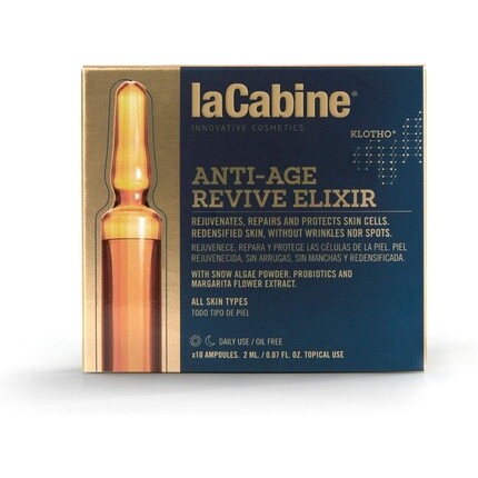 Антивозрастной восстанавливающий эликсир 10 ампул по 2 мл, La Cabine
Антивозрастной восстанавливающий эликсир 10 ампул по 2 мл, La Cabine