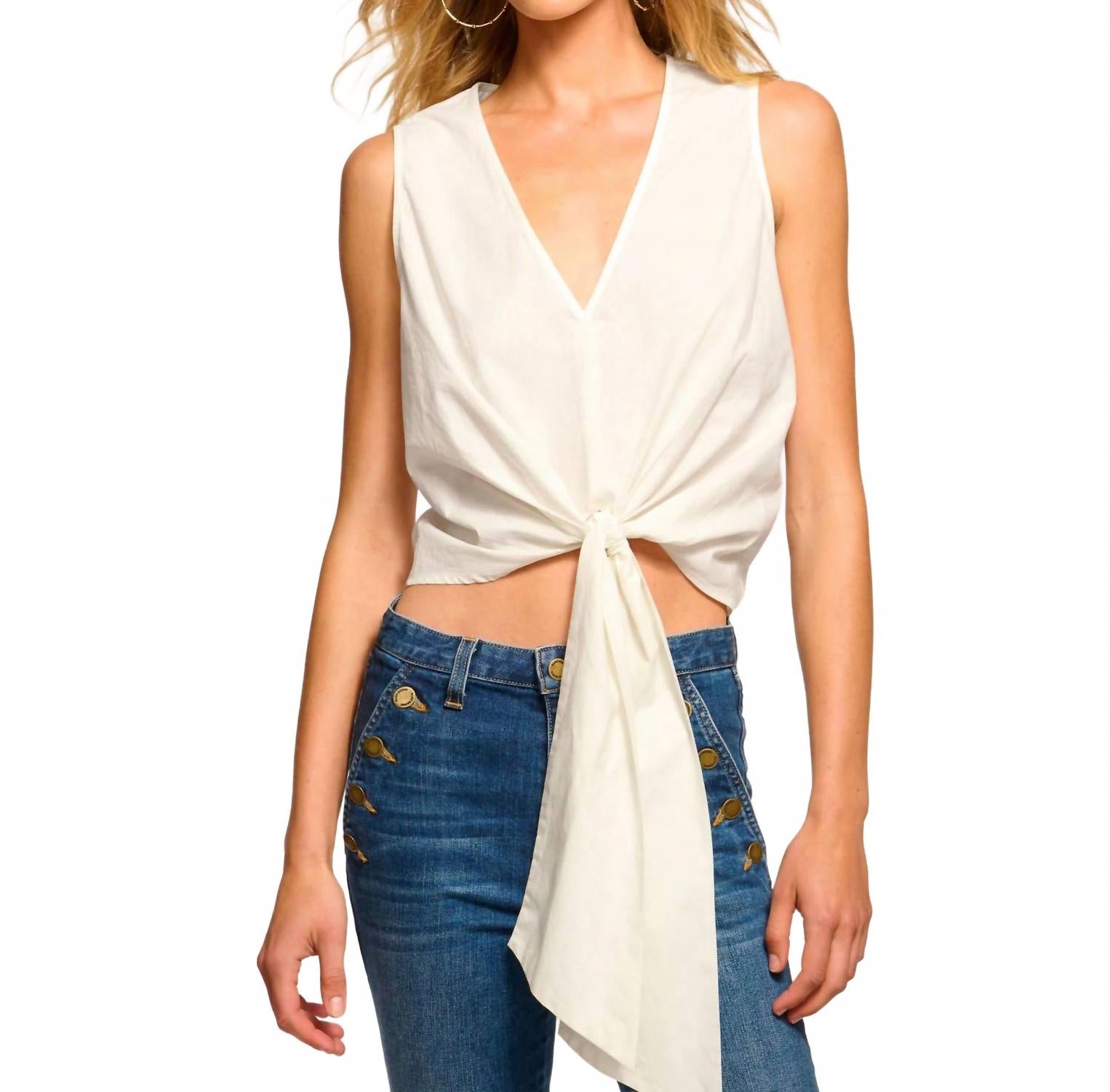 Светлана Поплин Топ в белом цвете Ramy Brook
Светлана Поплин Топ в белом цвете Ramy Brook