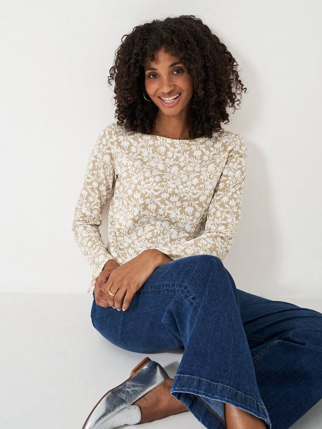 Цветочный топ cassandra Crew Clothing, цвет Oatmeal 
Цветочный топ cassandra Crew Clothing, цвет Oatmeal