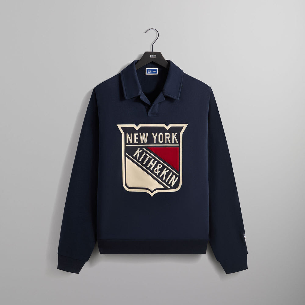 Рубашка Kith for the New York Rangers Shield Vintage Nelson Rugby, черный
Рубашка Kith for the New York Rangers Shield Vintage Nelson Rugby, черный