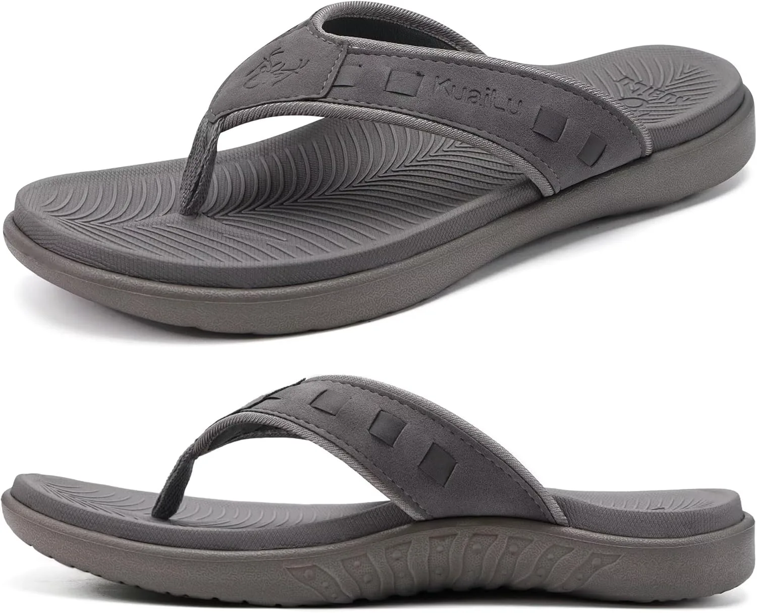 Мужские спортивные шлепанцы KuaiLu, удобные ортопедические вьетнамки с поддержкой свода стопы при плантарном фасциите, для улицы и пляжа, размеры 7-15, серый
Мужские спортивные шлепанцы KuaiLu, удобные ортопедические вьетнамки с поддержкой свода стопы при плантарном фасциите, для улицы и пляжа, размеры 7-15, серый
