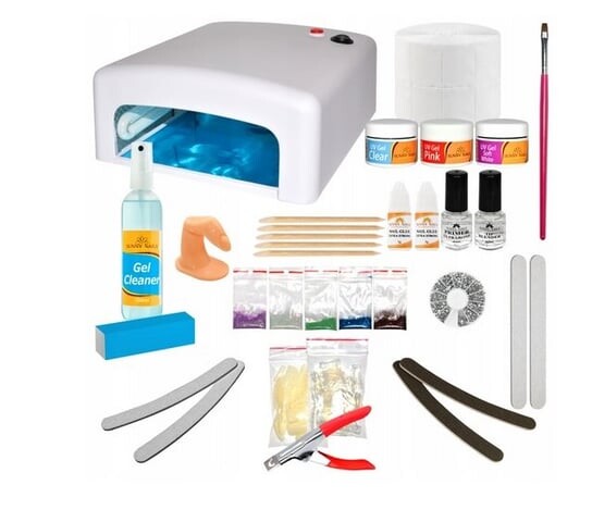 Профессиональный набор гелевых ногтей с аксессуарами УФ-лампы, Inna marka