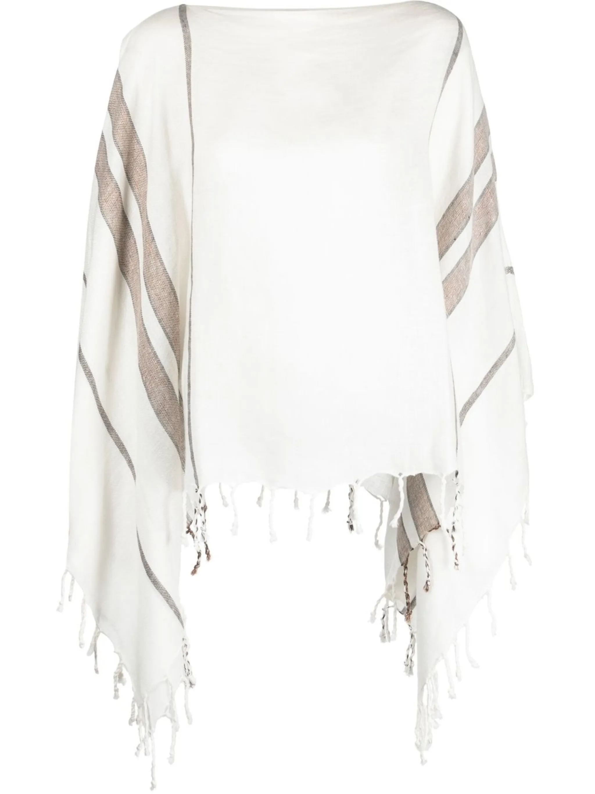 Пончо с полосками Brunello Cucinelli, белый
Пончо с полосками Brunello Cucinelli, белый