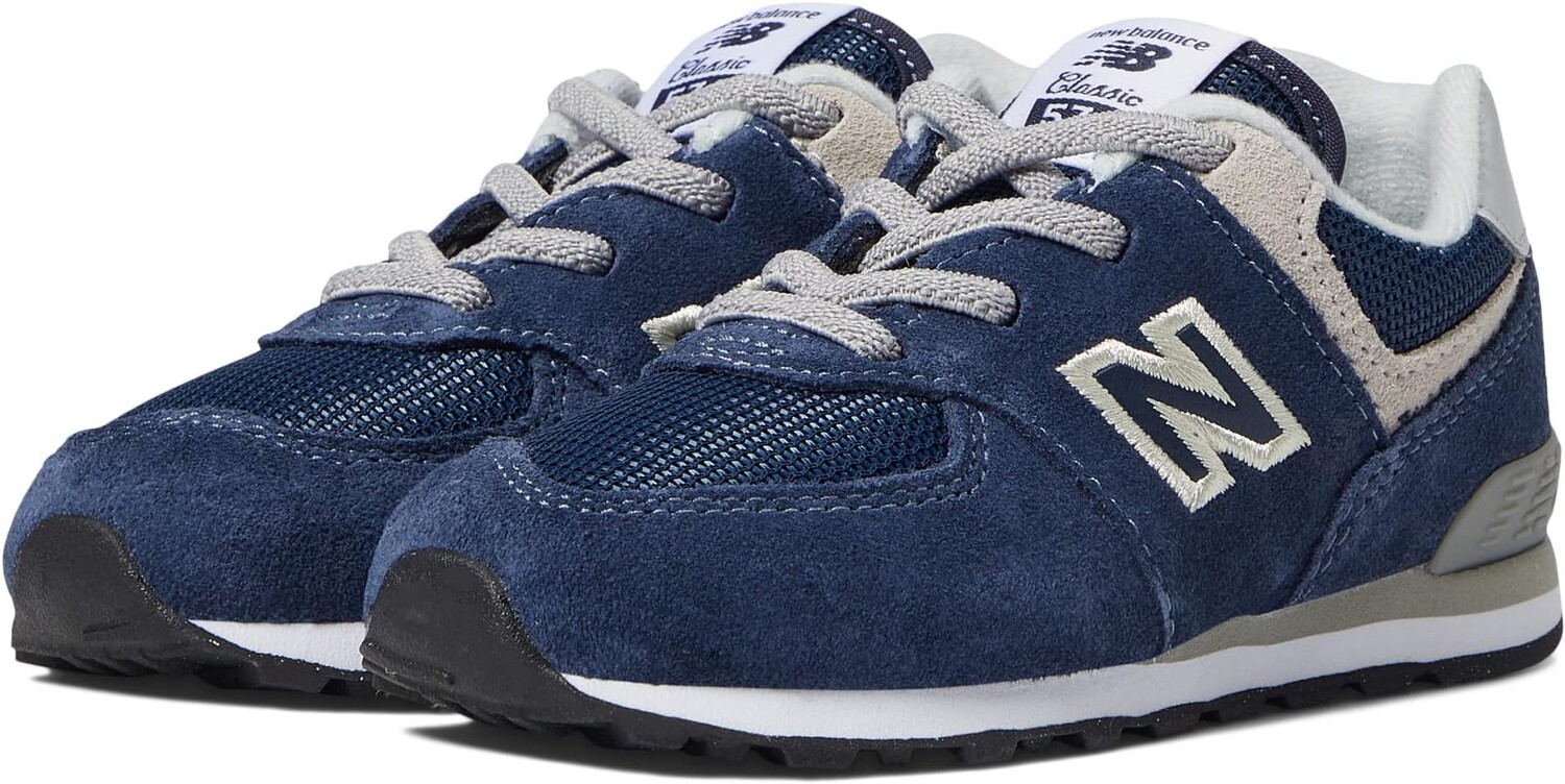Кроссовки 574 Bungee Lace New Balance, цвет Navy/White 
Кроссовки 574 Bungee Lace New Balance, цвет Navy/White