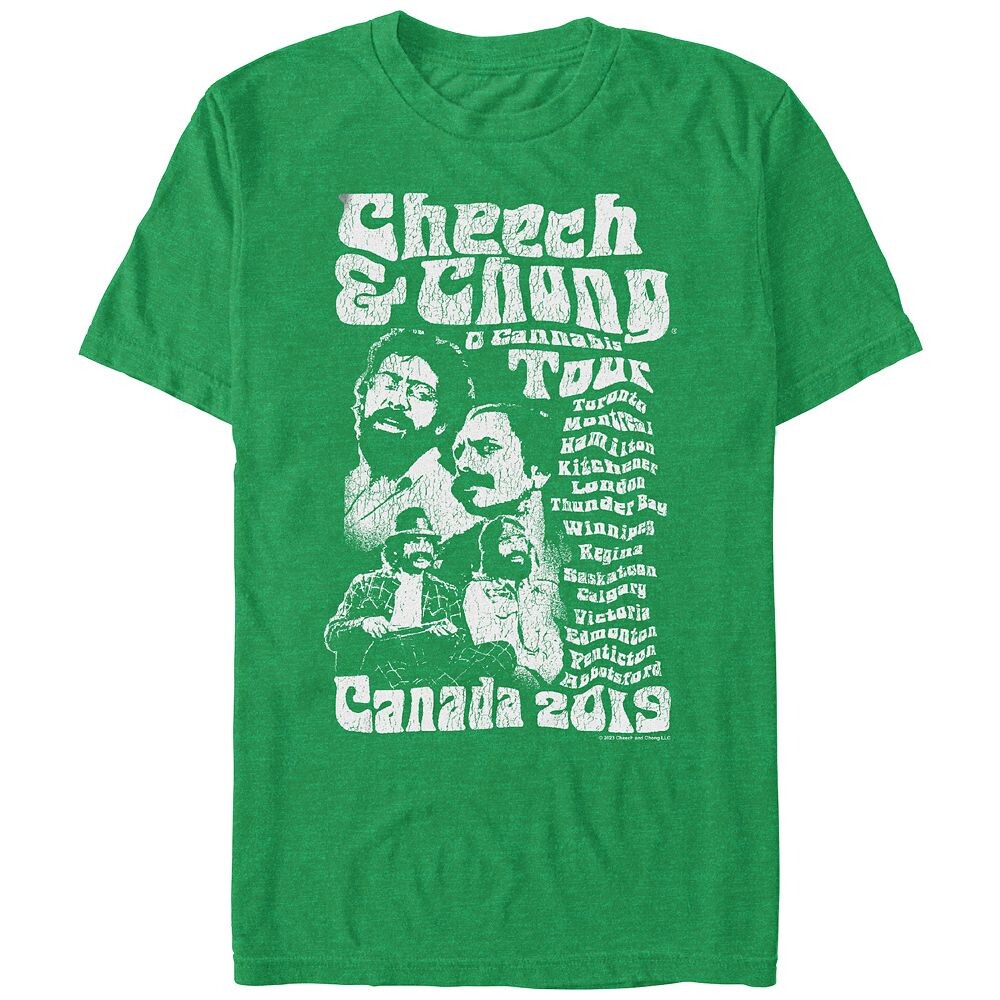Мужская футболка с рисунком Cheech & Chong Canada Tour Licensed Character, цвет Kelly
Мужская футболка с рисунком Cheech & Chong Canada Tour Licensed Character, цвет Kelly