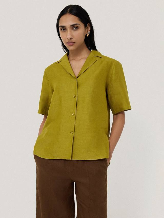 Повседневная рубашка из чистого льна с коротким рукавом Jigsaw, зеленый
Повседневная рубашка из чистого льна с коротким рукавом Jigsaw, зеленый