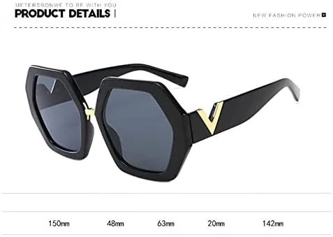 Солнцезащитные очки большого размера 2027 года, красные шестиугольные, для женщин, из ацетата, многоугольные, с золотистым декором в виде буквы V MTZJH, Black Yellow
Солнцезащитные очки большого размера 2027 года, красные шестиугольные, для женщин, из ацетата, многоугольные, с золотистым декором в виде буквы V MTZJH, Black Yellow