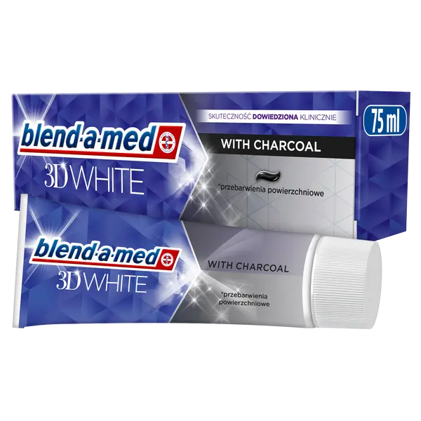 Зубная паста, 75 мл Blend-A-Med 3D white with charcoal
Зубная паста, 75 мл Blend-A-Med 3D white with charcoal