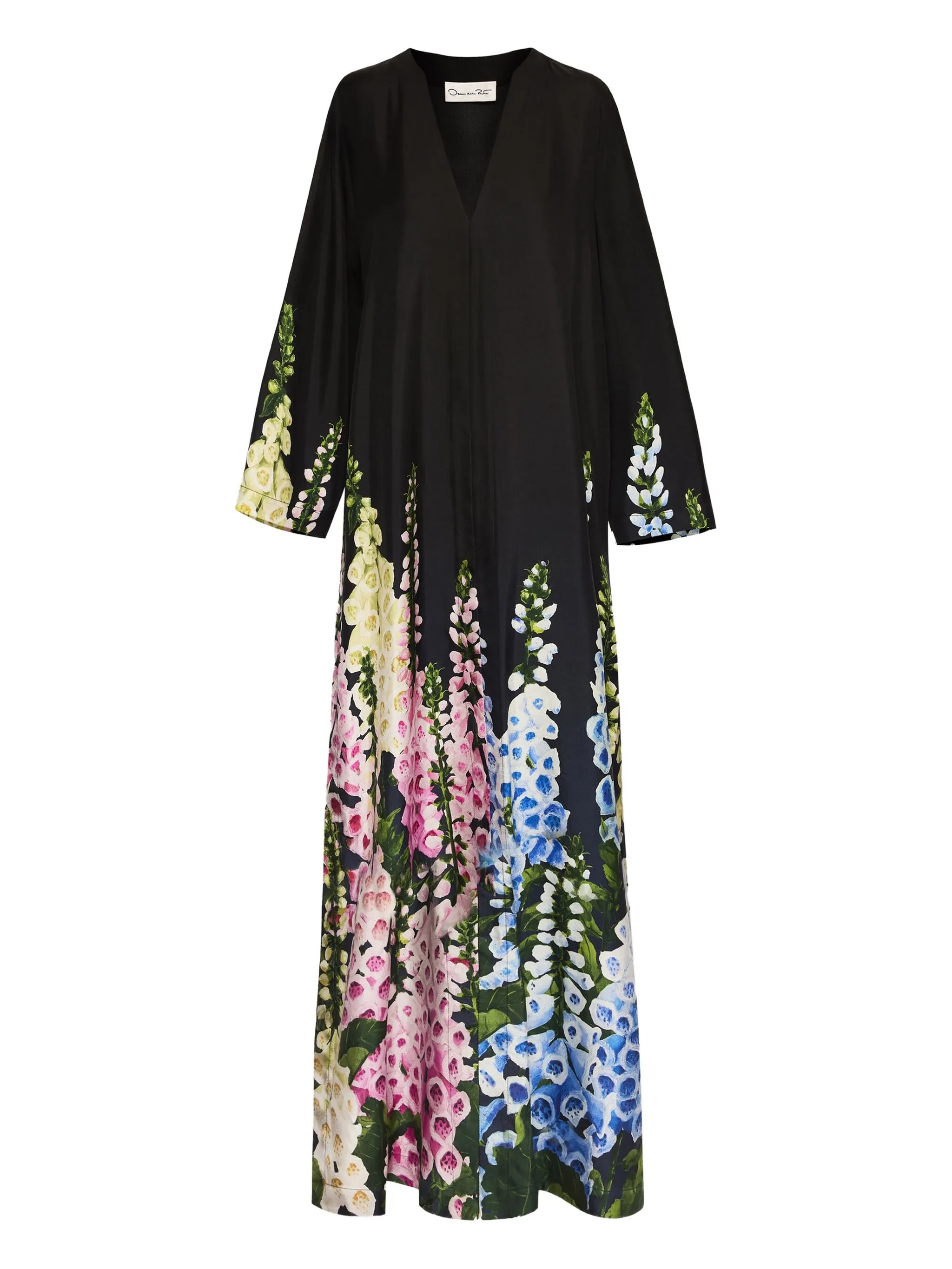 Шелковое платье Foxglove Oscar De La Renta, черный
Шелковое платье Foxglove Oscar De La Renta, черный