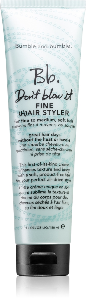 Не сушите волосы феном (h)air styler несмываемый увлажняющий крем для тонких волос Bumble And Bumble, 150 мл
Не сушите волосы феном (h)air styler несмываемый увлажняющий крем для тонких волос Bumble And Bumble, 150 мл