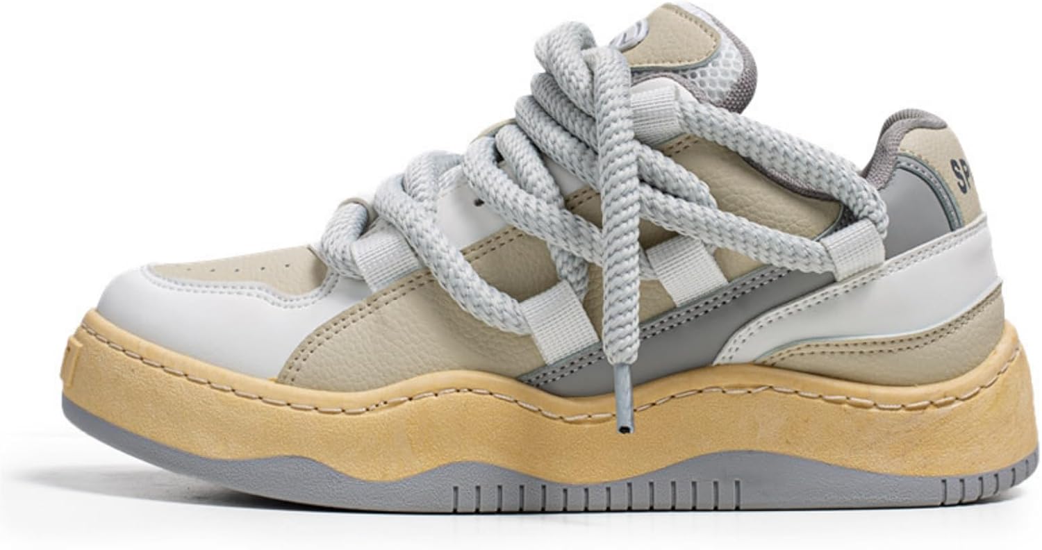 MACEFIL Ретро кроссовки мужские массивные, кеды для пап, противоскользящие, удобные, стильные, спортивные повседневные прогулочные кроссовки, бежевый
MACEFIL Ретро кроссовки мужские массивные, кеды для пап, противоскользящие, удобные, стильные, спортивные повседневные прогулочные кроссовки, бежевый