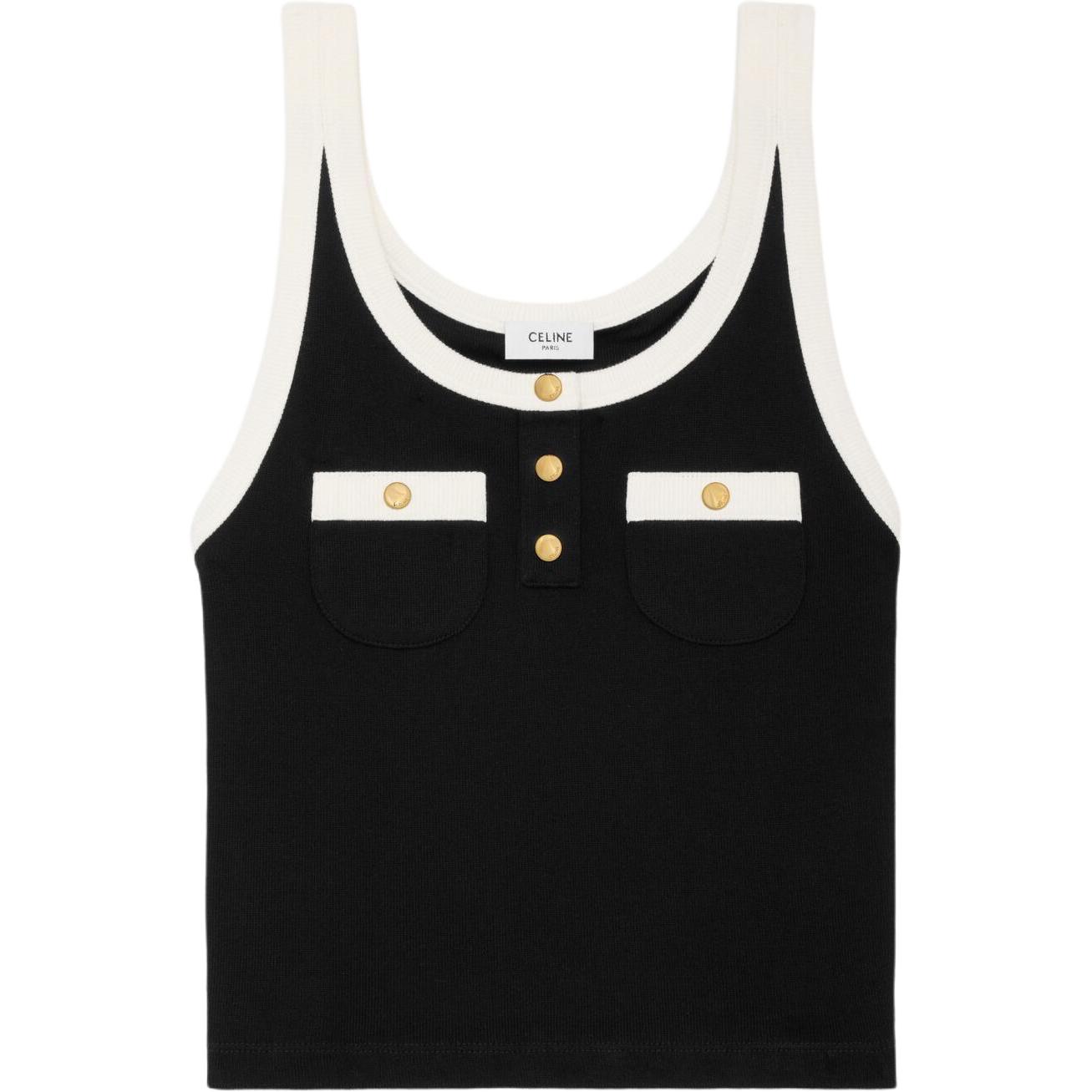 CELINE Женский топ черно-белый
CELINE Женский топ черно-белый