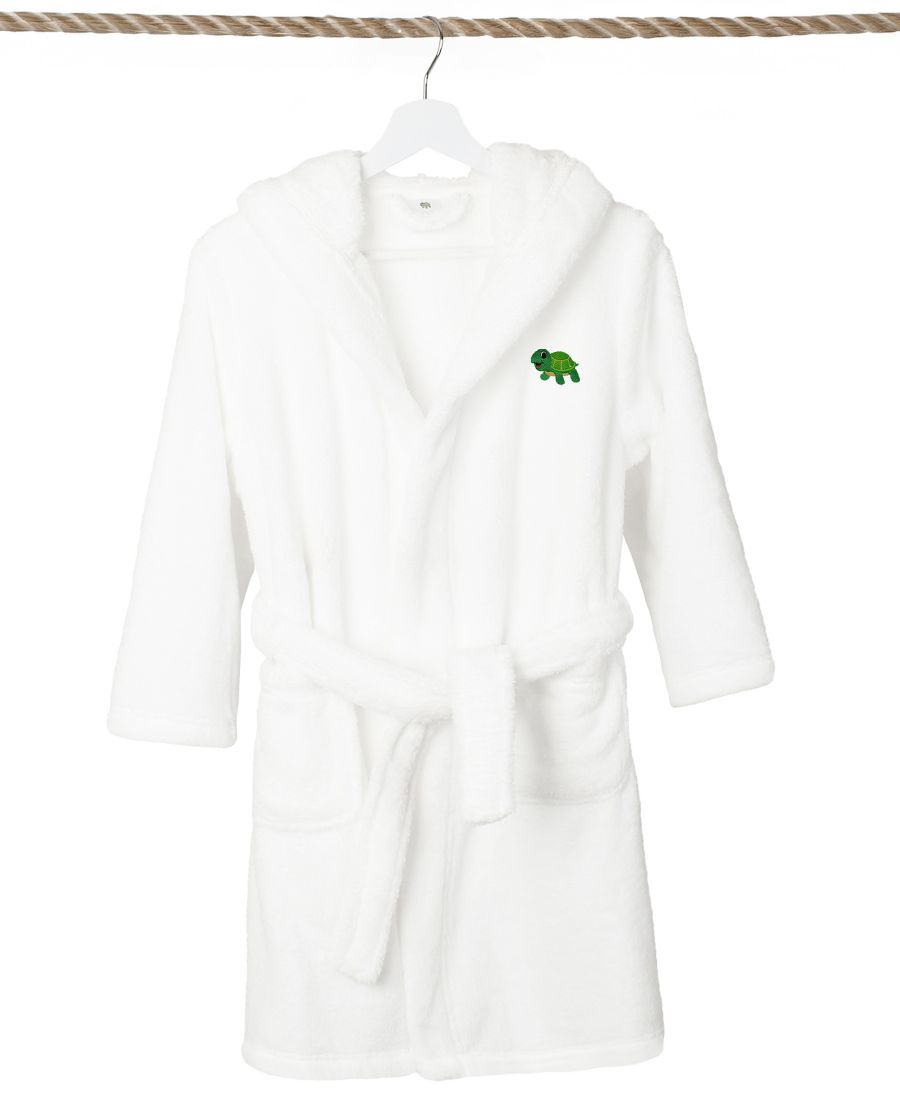 Детский суперплюшевый банный халат с капюшоном и двойной обивкой в виде черепашки Linum Home, белый
Детский суперплюшевый банный халат с капюшоном и двойной обивкой в виде черепашки Linum Home, белый
