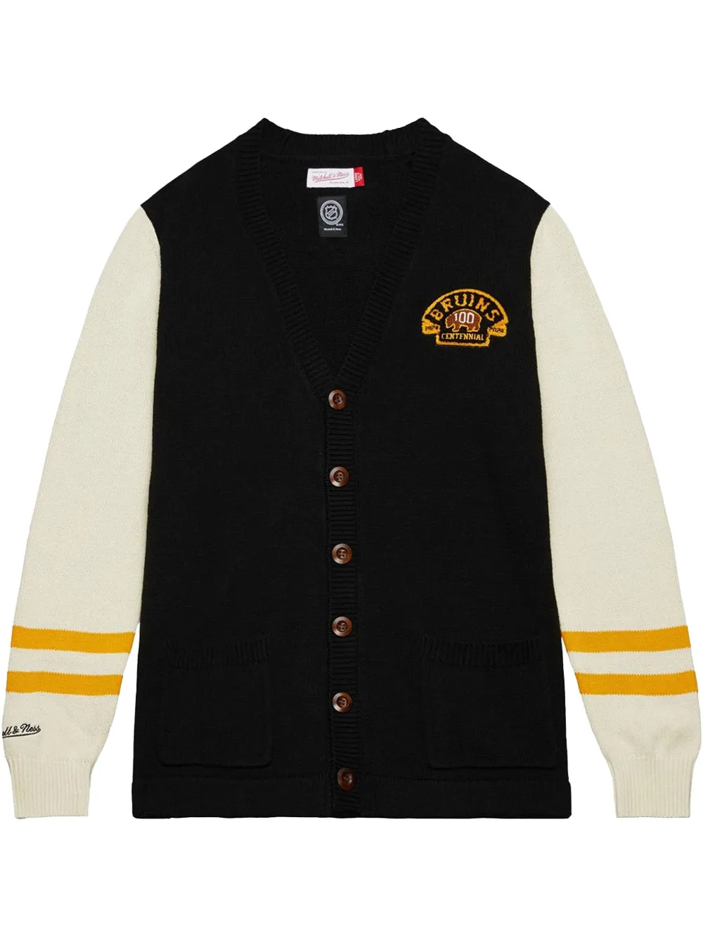 Кардиган NHL Bruins 100th Anniversary - Black/Cream Mitchell & Ness, черный
Кардиган NHL Bruins 100th Anniversary - Black/Cream Mitchell & Ness, черный