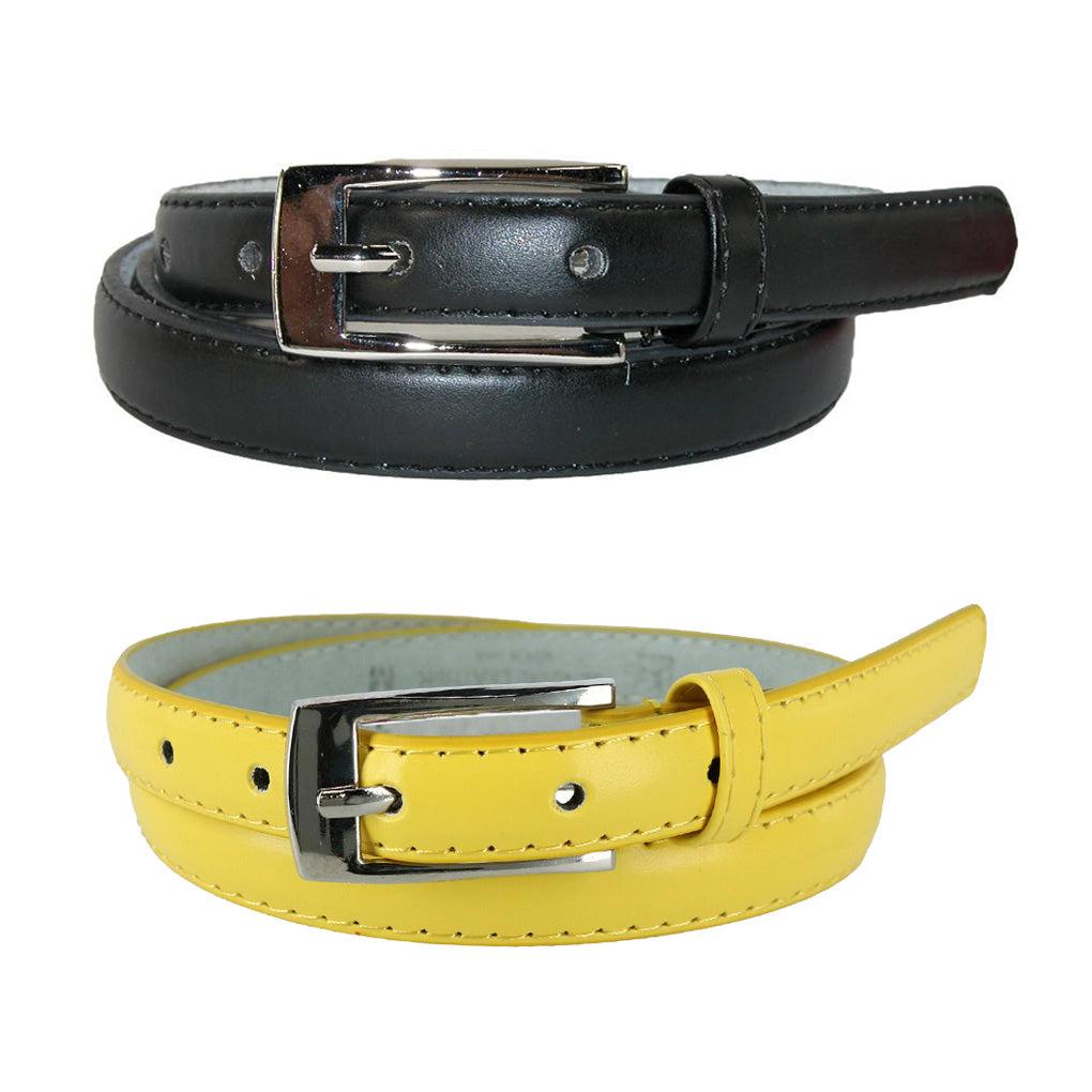 Женский узкий кожаный ремень для платья (набор из 2 цветов) CTM, черный/желтый
Женский узкий кожаный ремень для платья (набор из 2 цветов) CTM, черный/желтый