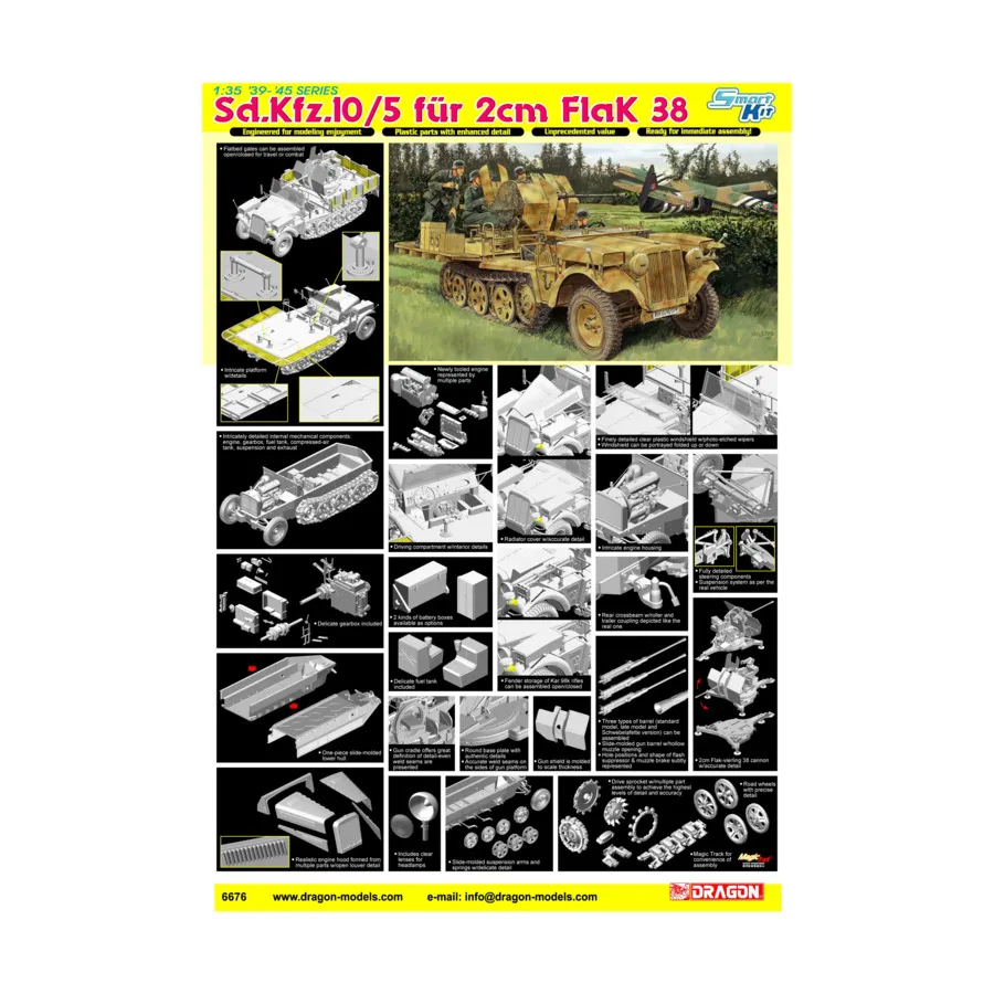 Sd.Kfz.10/5 мех 2см FlaK 38, Dragon Models - '39 to '45 Series - United Kingdom (1:35)
Sd.Kfz.10/5 мех 2см FlaK 38, Dragon Models - '39 to '45 Series - United Kingdom (1:35)