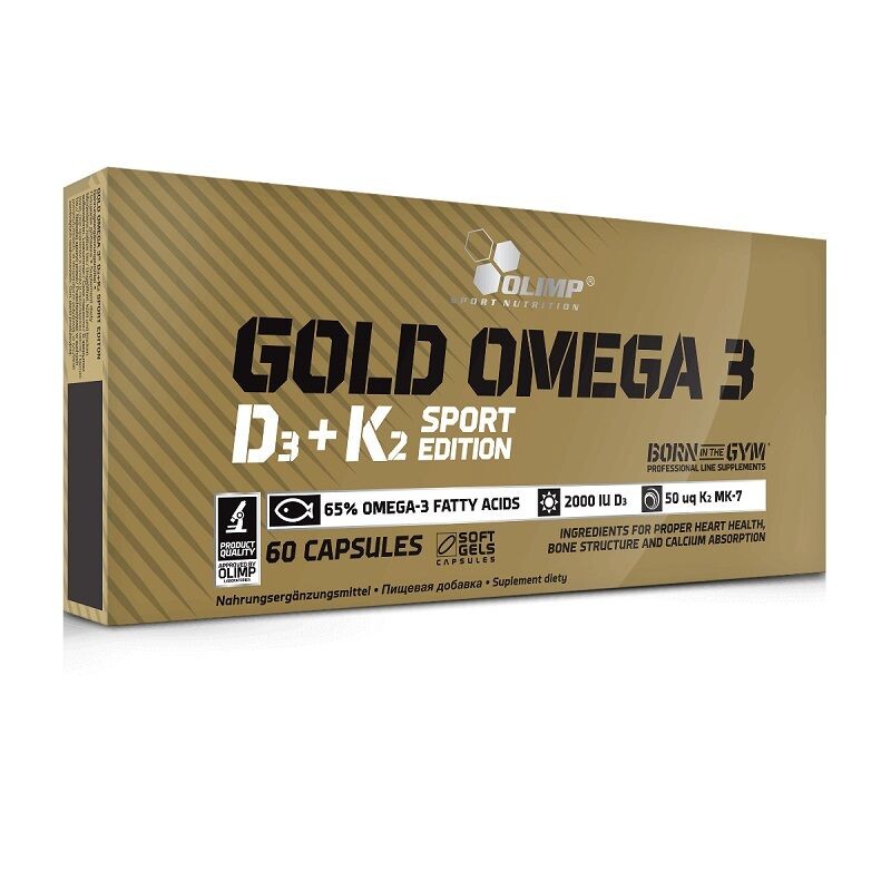 Olimp Gold Omega 3 D3 + K2 Sport Edition омега-3 жирные кислоты с витамином D3 и K2, 60 шт.
Olimp Gold Omega 3 D3 + K2 Sport Edition омега-3 жирные кислоты с витамином D3 и K2, 60 шт.