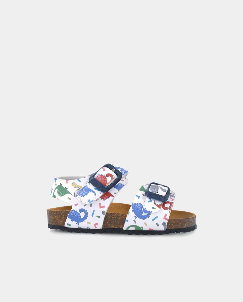 Сандалии для мальчиков с застежкой на пряжку и деталями в виде динозавров Garvalín, белый
Сандалии для мальчиков с застежкой на пряжку и деталями в виде динозавров Garvalín, белый