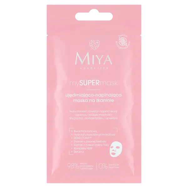 Укрепляющая и подтягивающая маска для лица, 1 шт. Miya Cosmetics Mysupermask
Укрепляющая и подтягивающая маска для лица, 1 шт. Miya Cosmetics Mysupermask