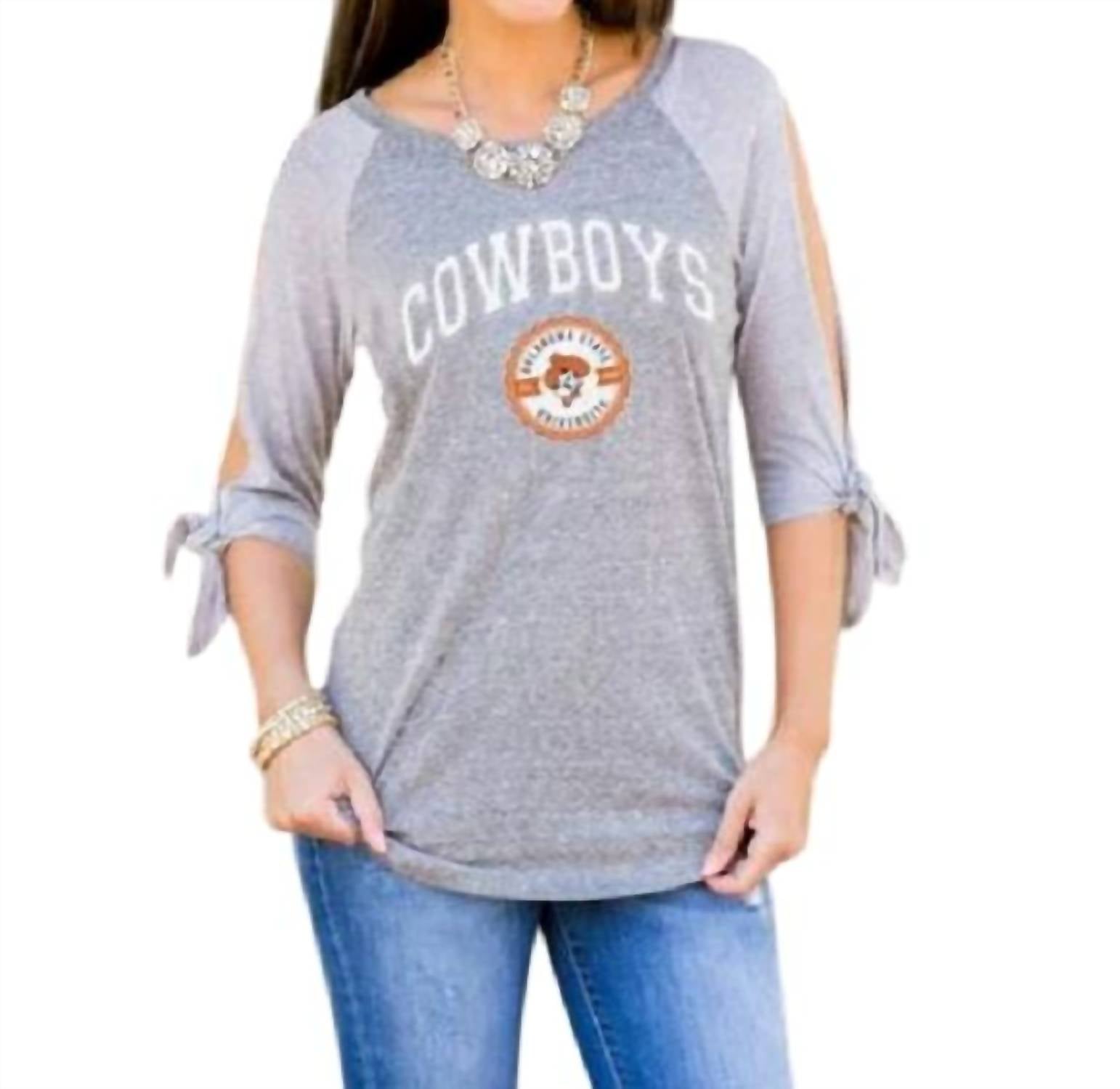 Университет штата Оклахома играет за сохранение топа в сером цвете Gameday Couture, серый
Университет штата Оклахома играет за сохранение топа в сером цвете Gameday Couture, серый