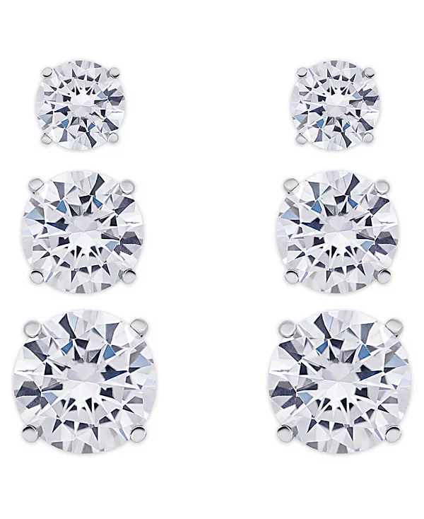 Набор из 3 серег-гвоздиков с градуированными круглыми кристаллами из кубического циркония в серебряной пластине Macy'S, silver
Набор из 3 серег-гвоздиков с градуированными круглыми кристаллами из кубического циркония в серебряной пластине Macy'S, silver