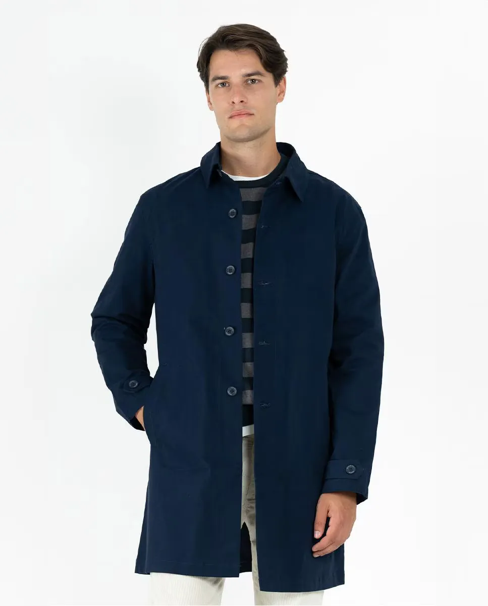 Мужской тренч на пуговицах с карманами Makarthy, тёмно-синий
Мужской тренч на пуговицах с карманами Makarthy, тёмно-синий