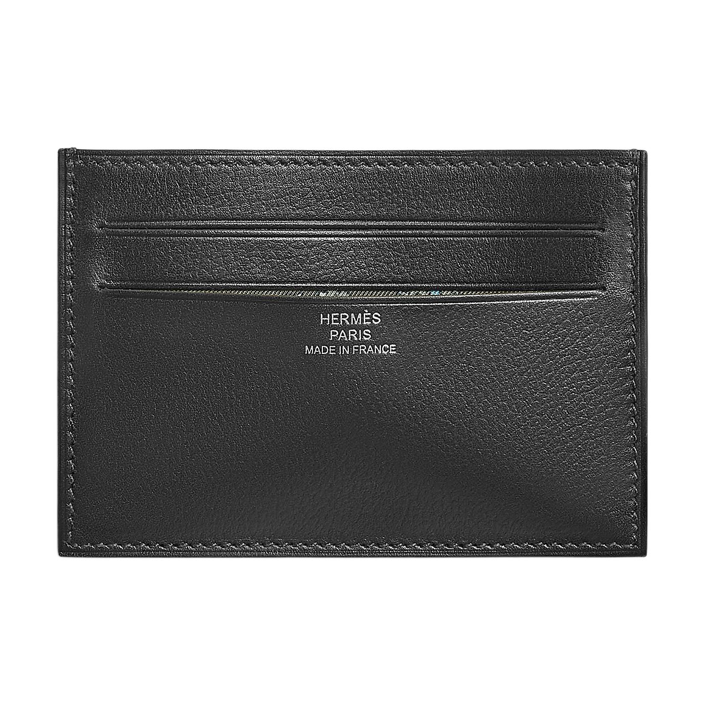 HERMES Citizen Twill Evergrain Calfskin Card Holder Men's Black & Marsh Green & Mist Gray
HERMES Citizen Twill Evergrain Calfskin Card Holder Men's Black & Marsh Green & Mist Gray