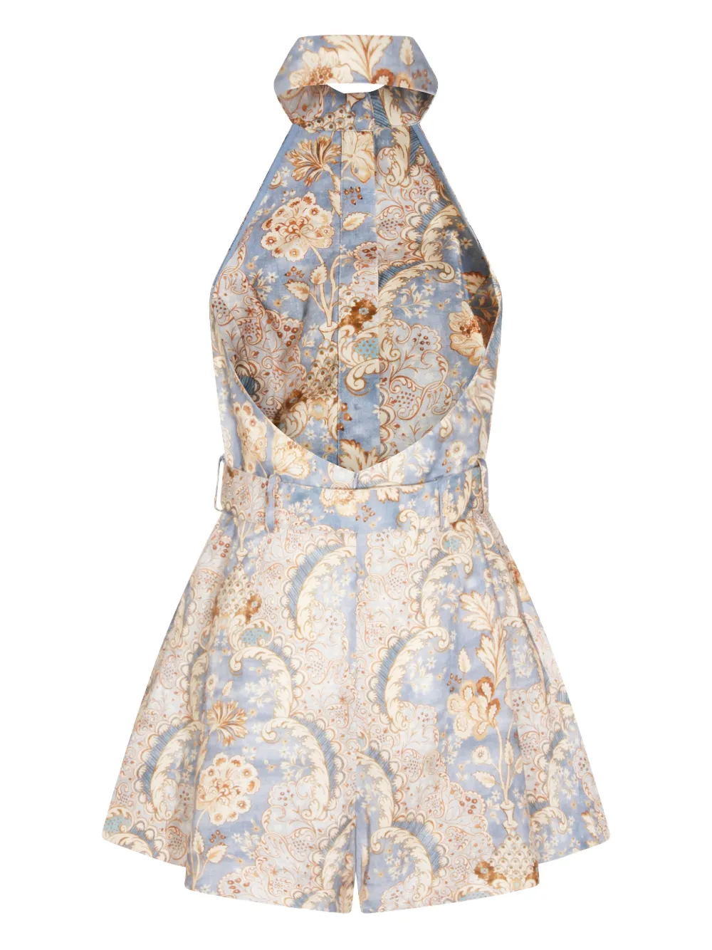 Ромпер с вырезом халтер и узором Zimmermann, синий
Ромпер с вырезом халтер и узором Zimmermann, синий