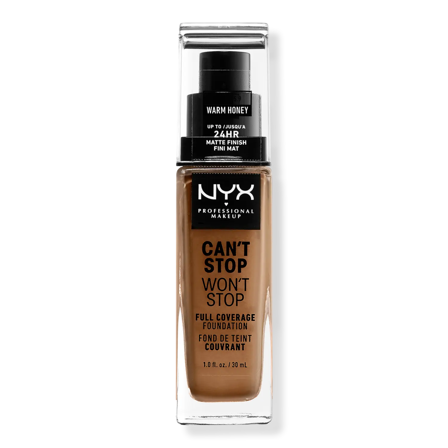 Тональная основа Can't Stop Won't Stop с матовым покрытием, обеспечивающая полное покрытие в течение 24 часов. NYX Professional Makeup, Warm Honey (medium tan w/ caramel undertone)
Тональная основа Can't Stop Won't Stop с матовым покрытием, обеспечивающая полное покрытие в течение 24 часов. NYX Professional Makeup, Warm Honey (medium tan w/ caramel undertone)