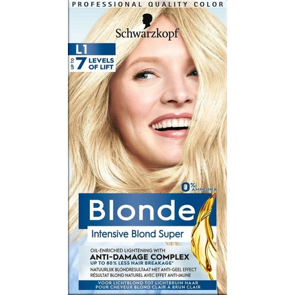 Краска для волос Blonde Intensief Super L1 Schwarzkopf
Краска для волос Blonde Intensief Super L1 Schwarzkopf