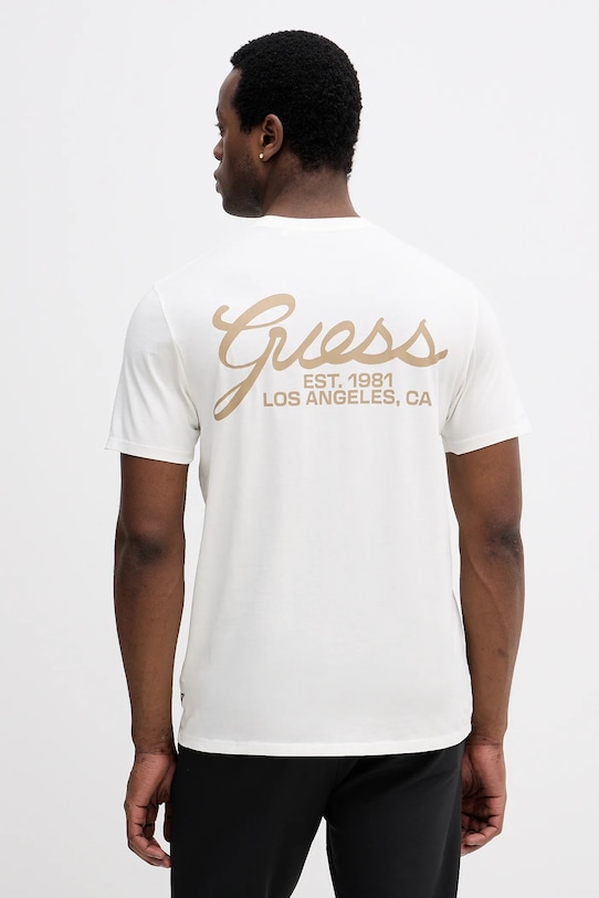 Хлопковая футболка Guess, бежевый
Хлопковая футболка Guess, бежевый