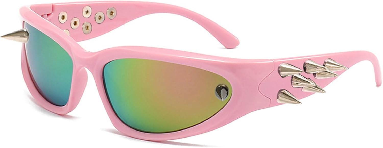 Популярные модные женские солнцезащитные очки с заклепками в стиле Y2K, дизайнерские овальные очки с защитой от УФ-излучения UV400, модные мужские солнцезащитные очки для вечеринок mincl, Light Pink Green
Популярные модные женские солнцезащитные очки с заклепками в стиле Y2K, дизайнерские овальные очки с защитой от УФ-излучения UV400, модные мужские солнцезащитные очки для вечеринок mincl, Light Pink Green