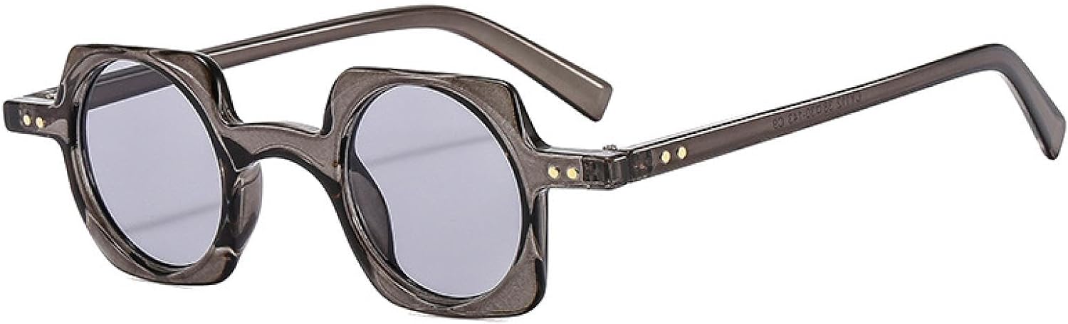 Ретро маленькие солнцезащитные очки для женщин, модные, с прозрачными круглыми линзами, как у океана, мужские панк-очки с заклепками, солнцезащитные очки UV400 VVTWSSW, Gray Light Gray
Ретро маленькие солнцезащитные очки для женщин, модные, с прозрачными круглыми линзами, как у океана, мужские панк-очки с заклепками, солнцезащитные очки UV400 VVTWSSW, Gray Light Gray