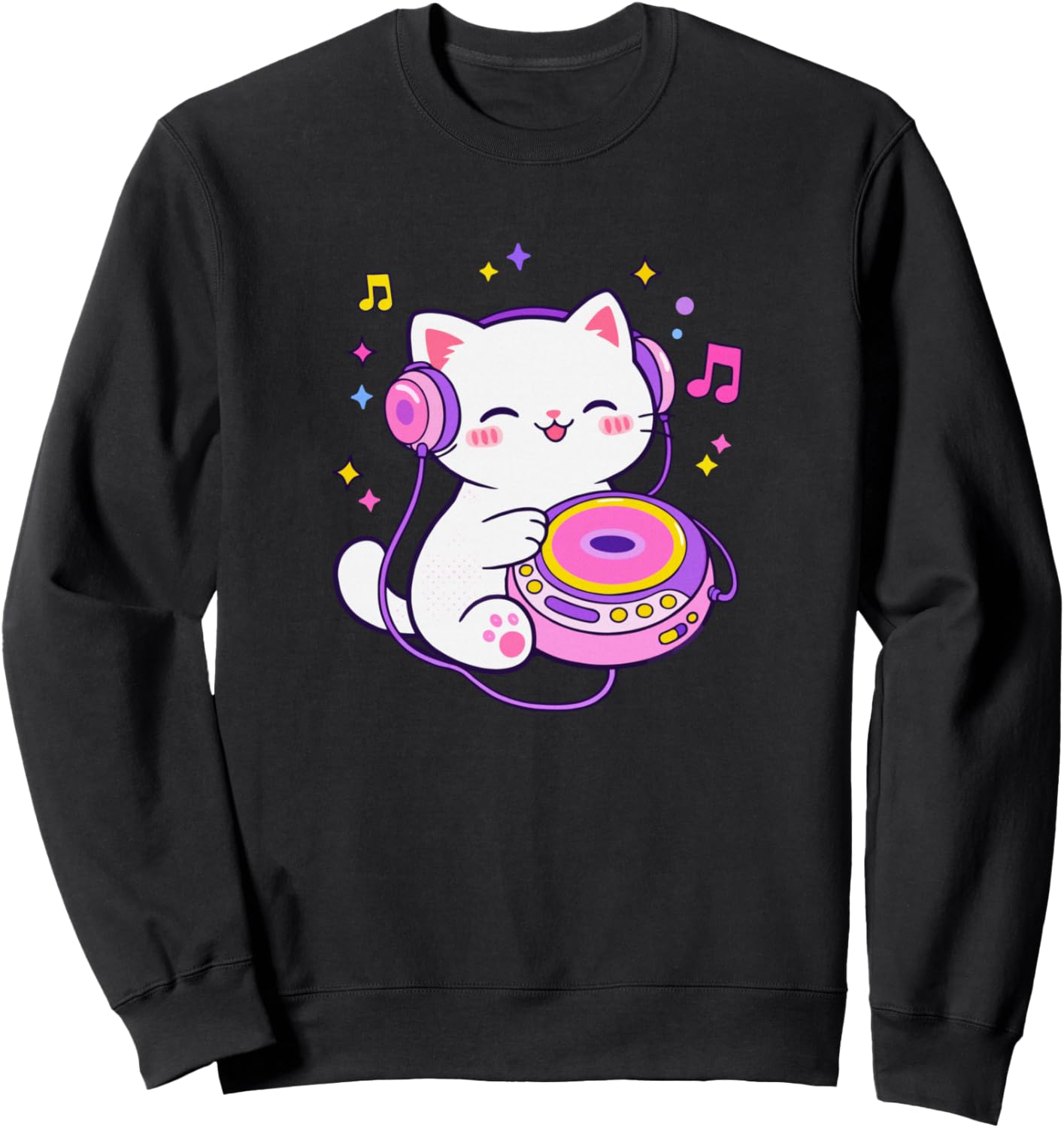 Толстовка с изображением кошки в стиле ретро каваи и портативного CD-плеера в стиле Хэйсэй для девочек Retro Kawaii Studio, черный
Толстовка с изображением кошки в стиле ретро каваи и портативного CD-плеера в стиле Хэйсэй для девочек Retro Kawaii Studio, черный