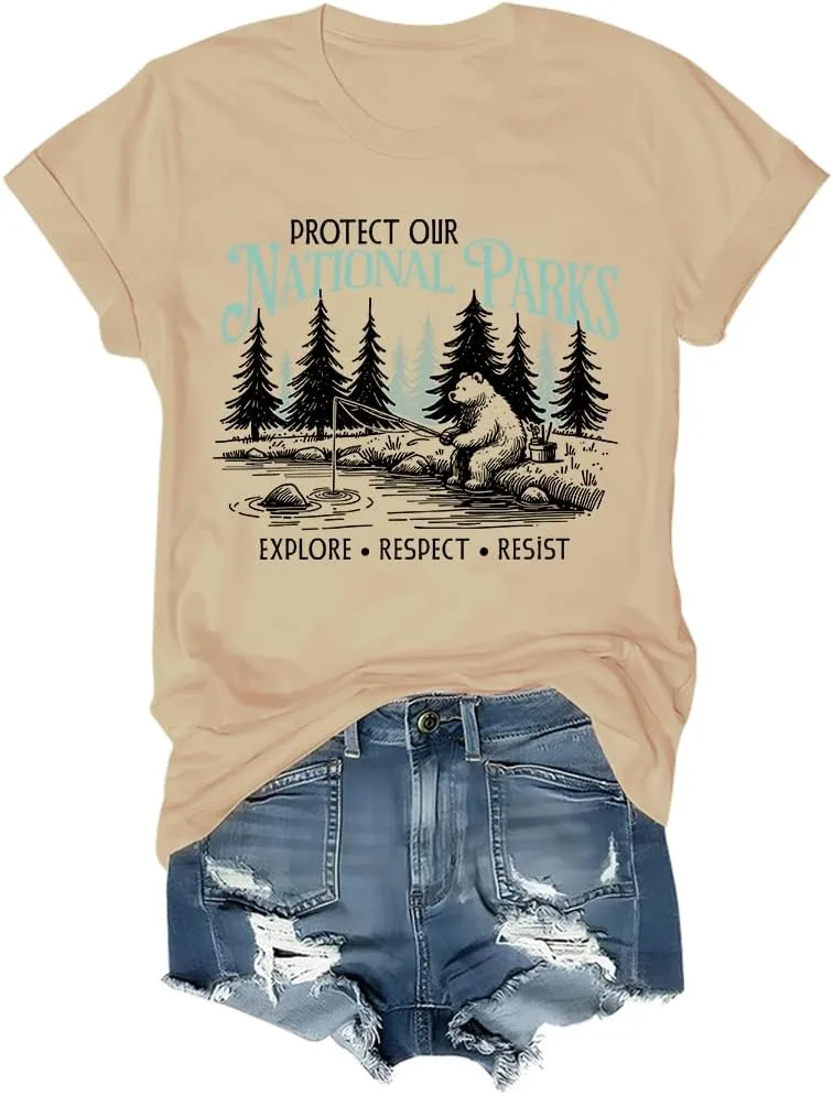 Футболка с принтом "Защитим национальные парки"
Футболка с принтом "Защитим национальные парки"