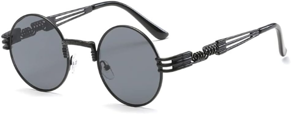 Модные ретро-солнцезащитные очки в стиле стимпанк с круглыми металлическими дужками для мужчин и женщин, цветные, с защитой от УФ-излучения UV400 MUTYNE, N2 Black Grey
Модные ретро-солнцезащитные очки в стиле стимпанк с круглыми металлическими дужками для мужчин и женщин, цветные, с защитой от УФ-излучения UV400 MUTYNE, N2 Black Grey