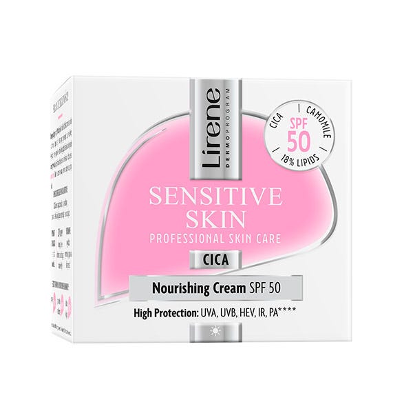 Питательный крем для лица spf 50 LIRENE Sensitive Skin, 50 мл
Питательный крем для лица spf 50 LIRENE Sensitive Skin, 50 мл