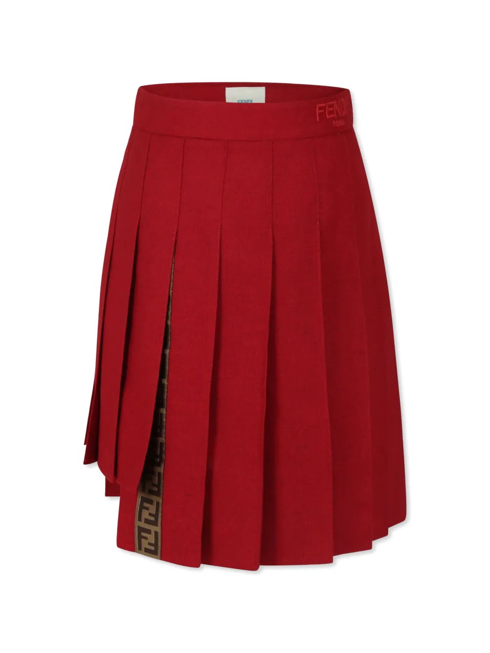Плиссированная юбка миди с асимметричным подолом FENDI KIDS, красный
Плиссированная юбка миди с асимметричным подолом FENDI KIDS, красный