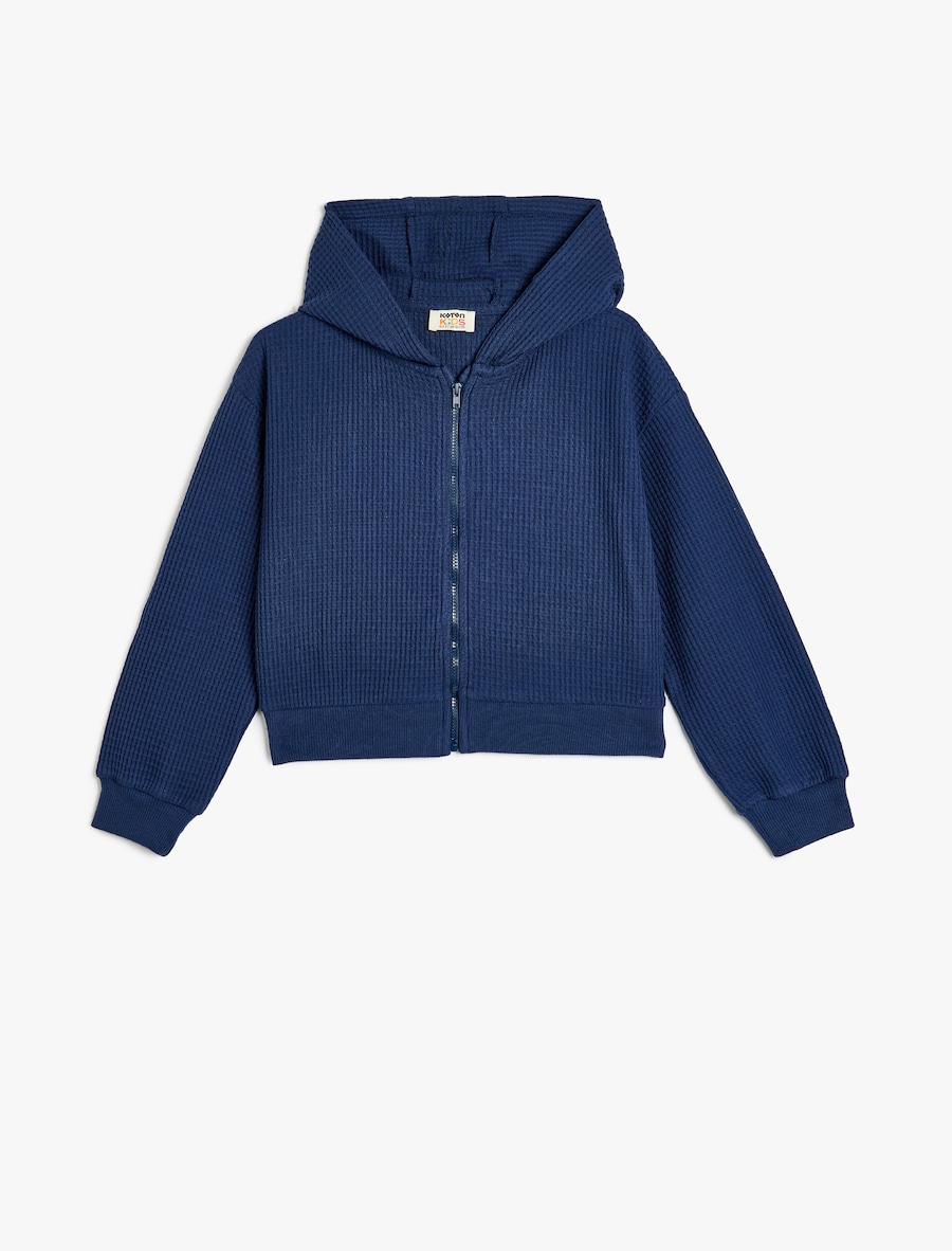 Толстовка с капюшоном на молнии Koton, темно-синий
Толстовка с капюшоном на молнии Koton, темно-синий