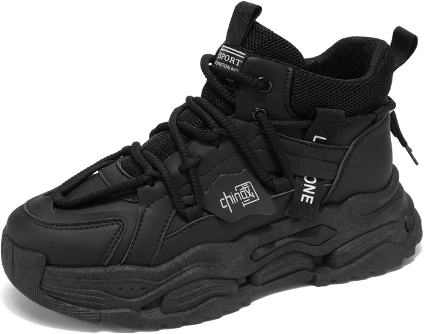 Высокие кеды для мужчин Стильная спортивная обувь из искусственной кожи спортивные кроссовки для повседневной ходьбы Spwagym, черный
Высокие кеды для мужчин Стильная спортивная обувь из искусственной кожи спортивные кроссовки для повседневной ходьбы Spwagym, черный