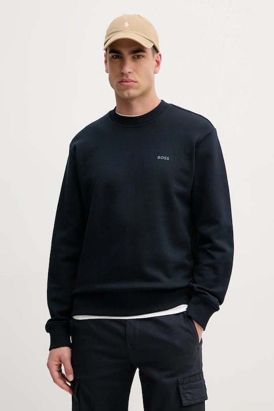 Хлопковая толстовка Boss Orange, темно-синий
Хлопковая толстовка Boss Orange, темно-синий