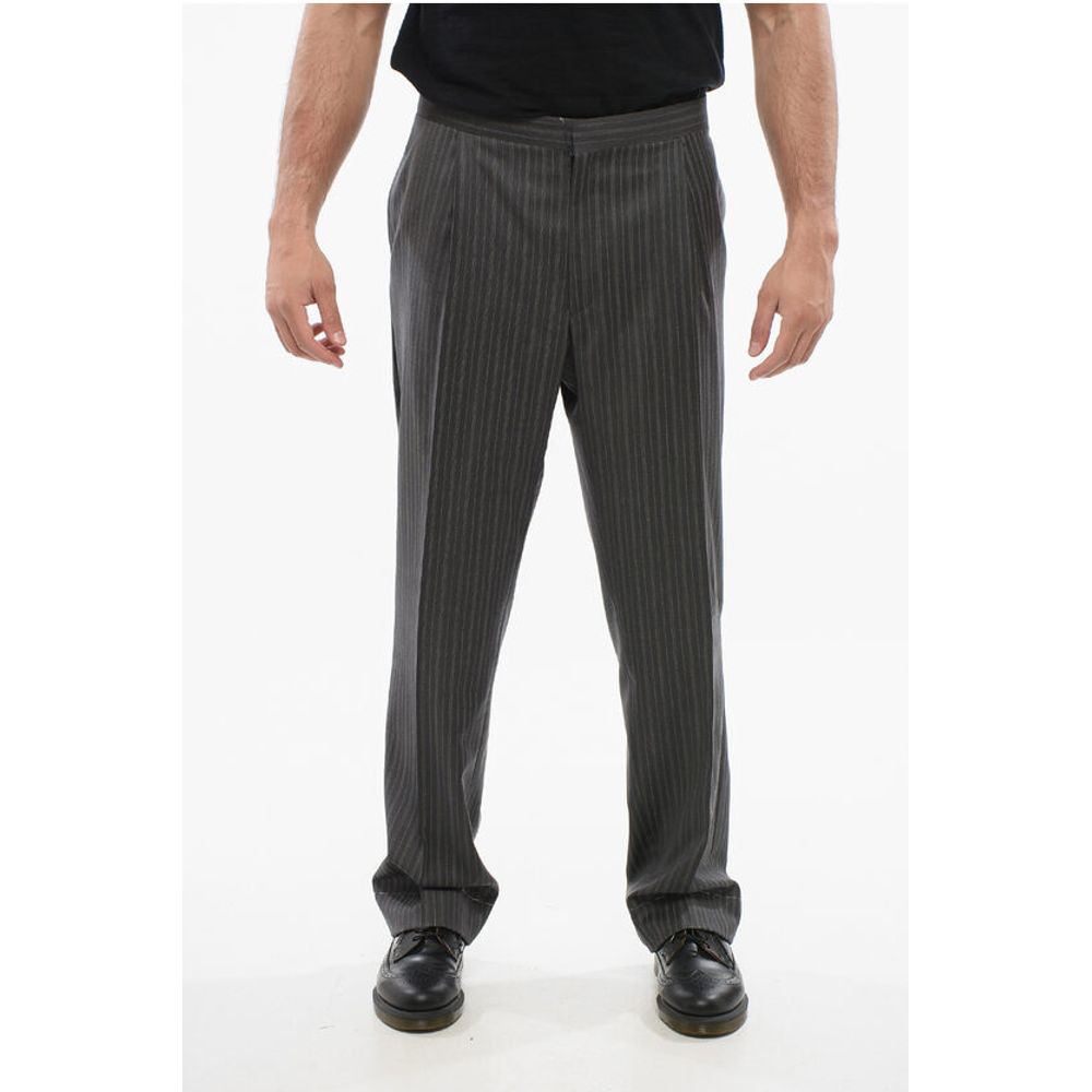 Классные шерстяные брюки с полосатым узором Corneliani, Gray
Классные шерстяные брюки с полосатым узором Corneliani, Gray