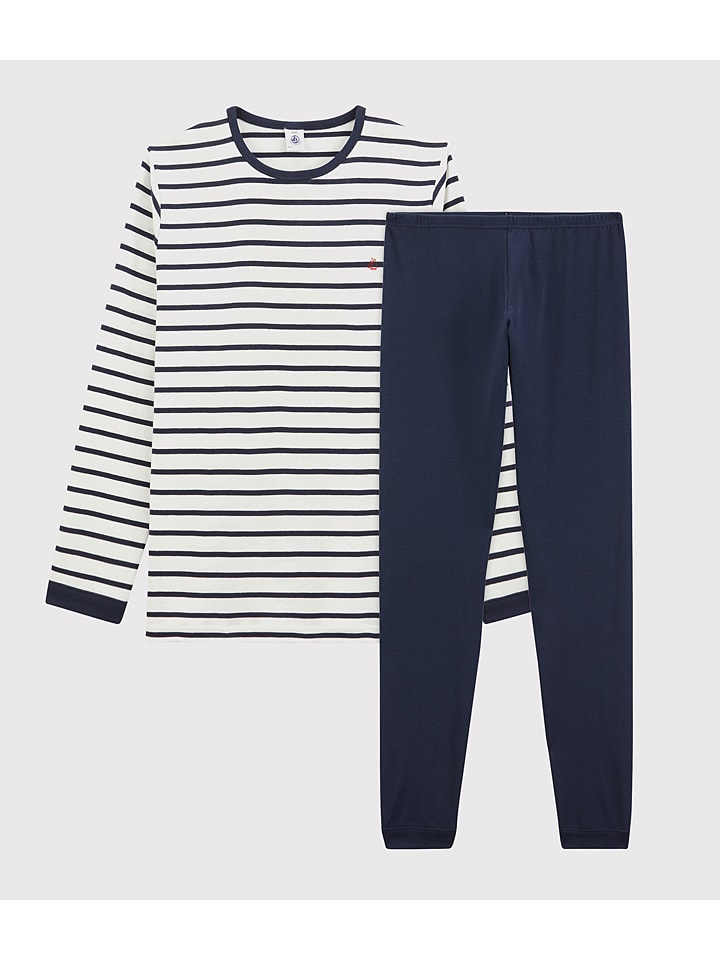 PETIT BATEAU Пижама темно-синего/кремового цвета
PETIT BATEAU Пижама темно-синего/кремового цвета
