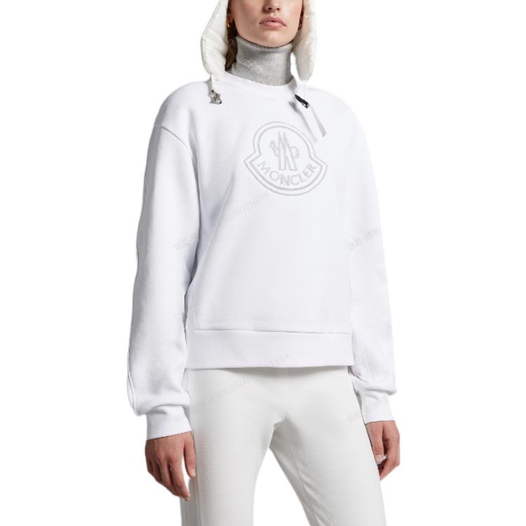 Моноклер Белая хлопковая толстовка с логотипом
Моноклер Белая хлопковая толстовка с логотипом