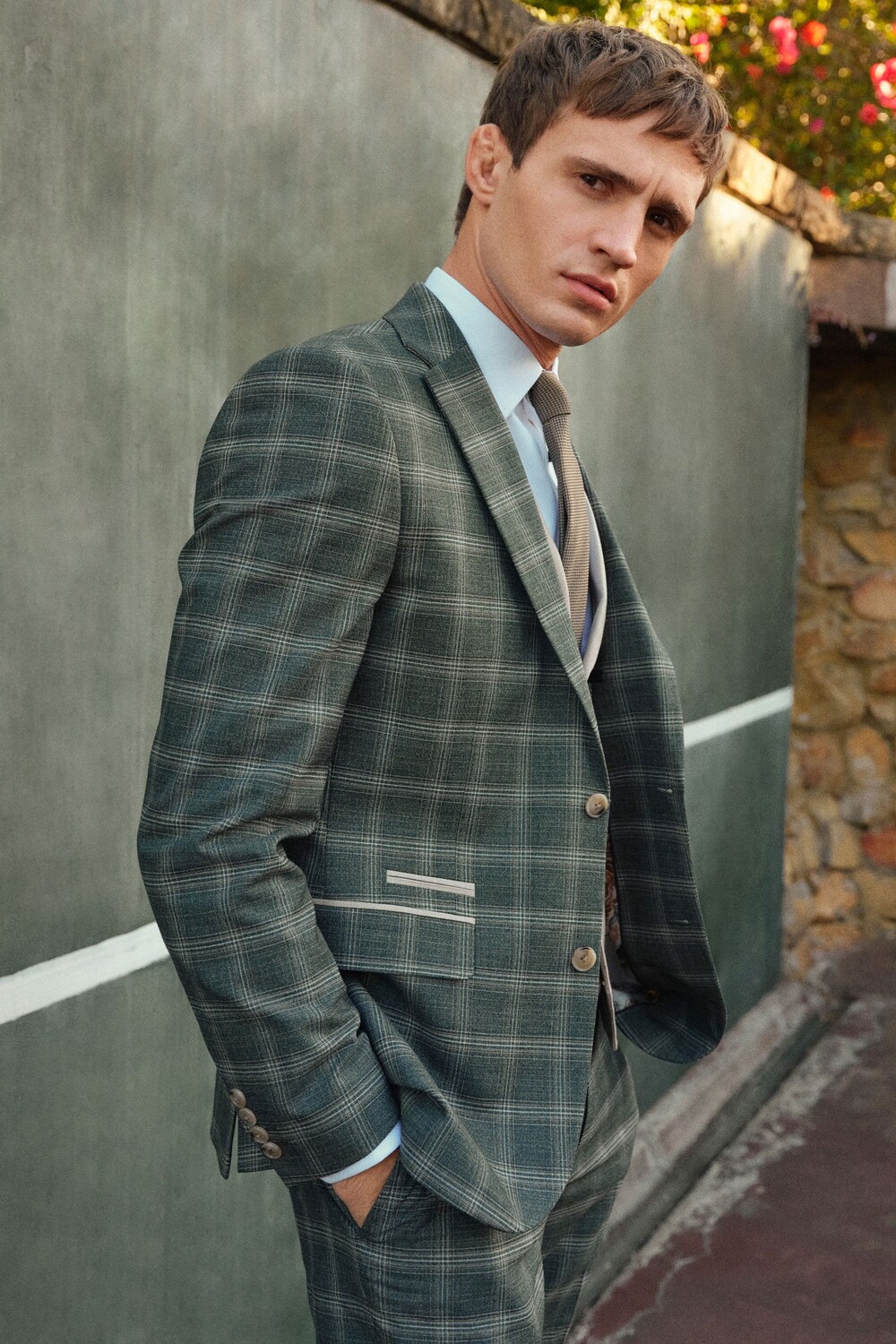 Пиджак с декоративной отделкой и клетчатым узором Next, зеленый
Пиджак с декоративной отделкой и клетчатым узором Next, зеленый