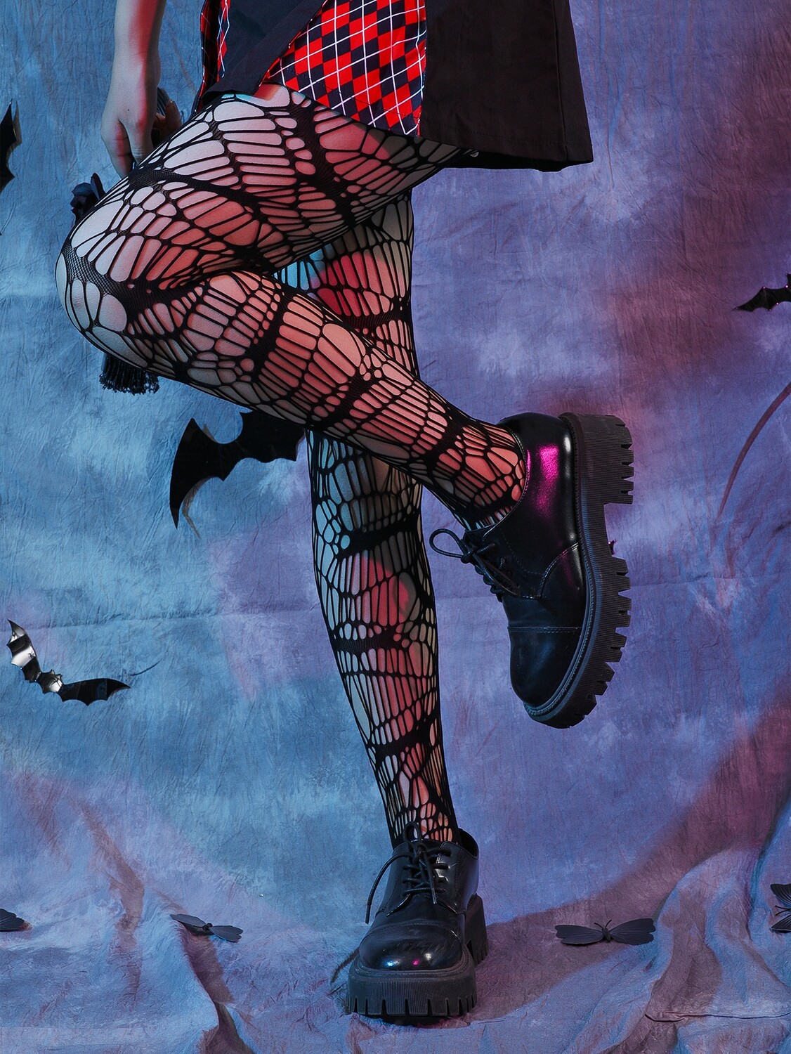 1 х веб-чулок с летучей мышью на Хэллоуин, черный цвет
1 х веб-чулок с летучей мышью на Хэллоуин, черный цвет