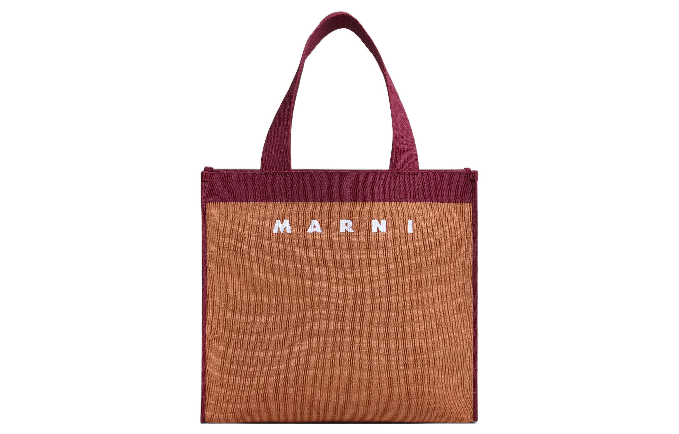 MARNI Двухцветная сумка-тоут с детализированным логотипом
MARNI Двухцветная сумка-тоут с детализированным логотипом